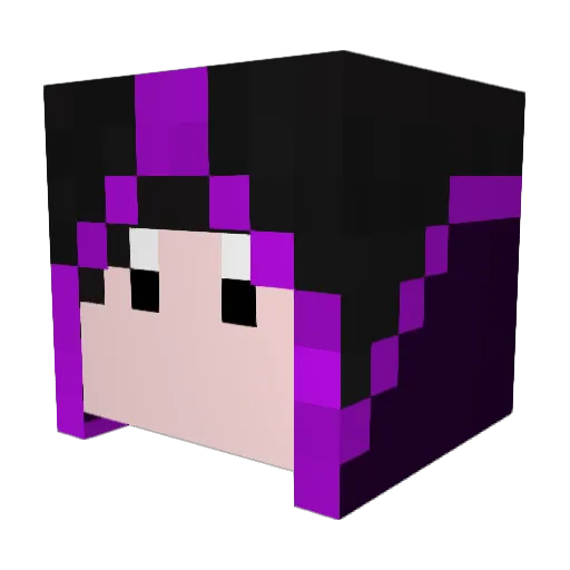 Slyid Minecraft avatar head, 3D render