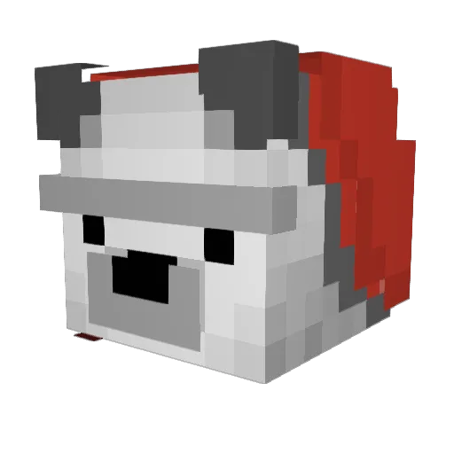 Slykittykat Minecraft avatar head, 3D render