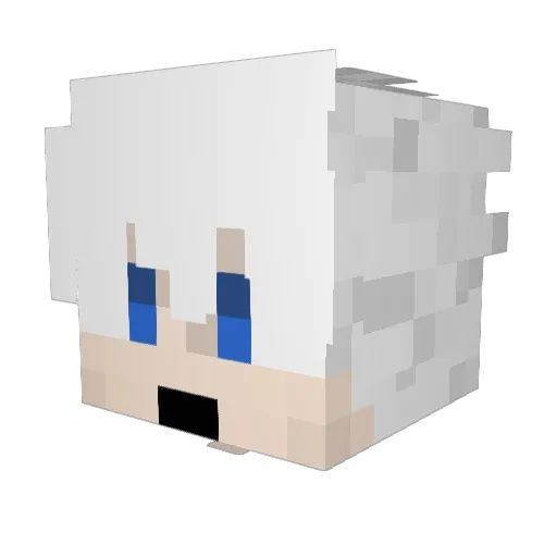Slyl Minecraft avatar head, 3D render