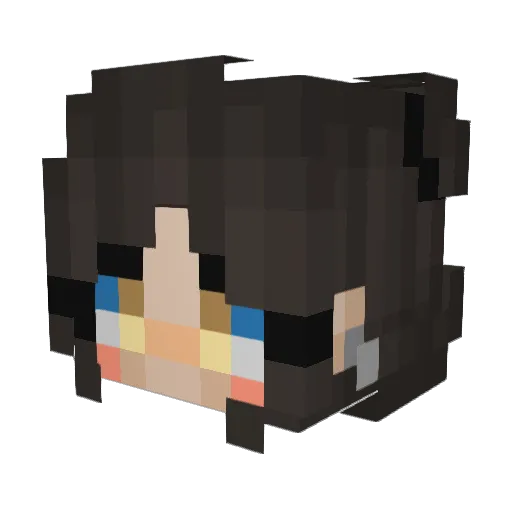Slylocks Minecraft avatar head, 3D render