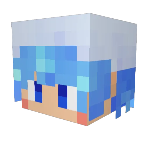 Slymonee Minecraft avatar head, 3D render