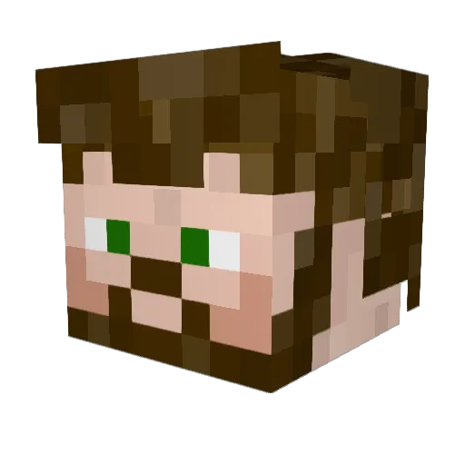 Slynders Minecraft avatar head, 3D render