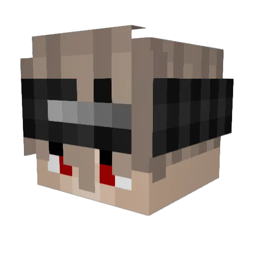 Slyners Minecraft avatar head, 3D render