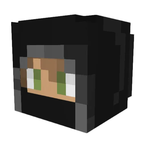 Slynki Minecraft avatar head, 3D render