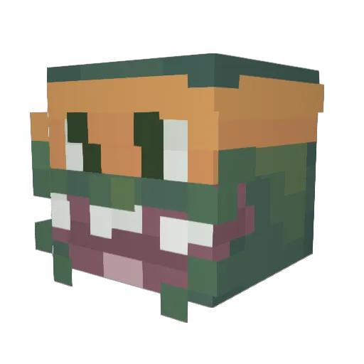 Slyrat Minecraft avatar head, 3D render
