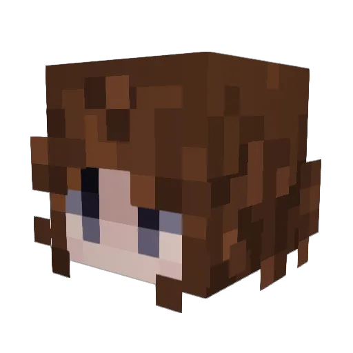SlytherinBabe Minecraft avatar head, 3D render