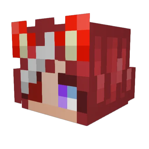 Slywolfy Minecraft avatar head, 3D render