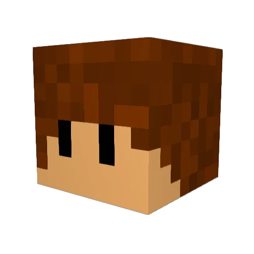 SlyyyXD Minecraft avatar head, 3D render