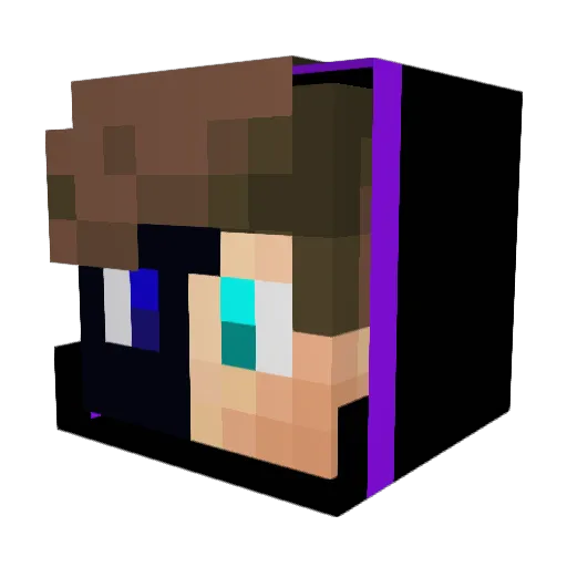 SlyzerBlade Minecraft avatar head, 3D render