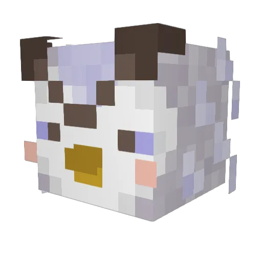 Sm0iler Minecraft avatar head, 3D render