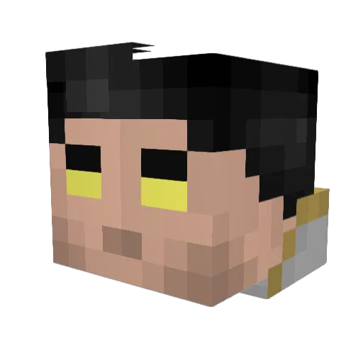 Sm11tty Minecraft avatar head, 3D render