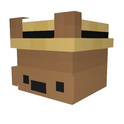 Sm1leyFace Minecraft avatar head, 3D render