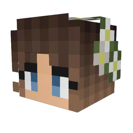 Sm1ltea Minecraft avatar head, 3D render