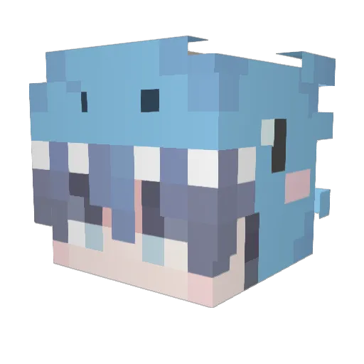Sm1xy Minecraft avatar head, 3D render