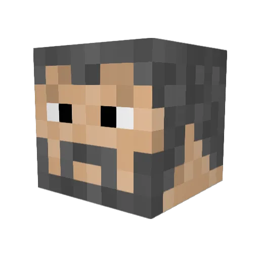 SmOuThY_ Minecraft avatar head, 3D render