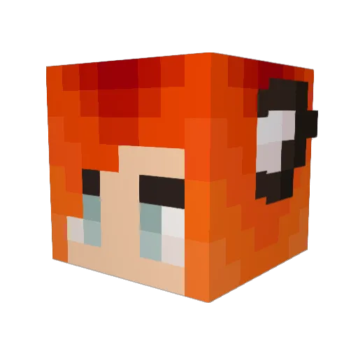 SmR492 Minecraft avatar head, 3D render