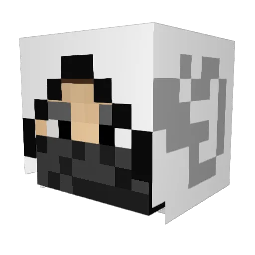 SmT54 Minecraft avatar head, 3D render
