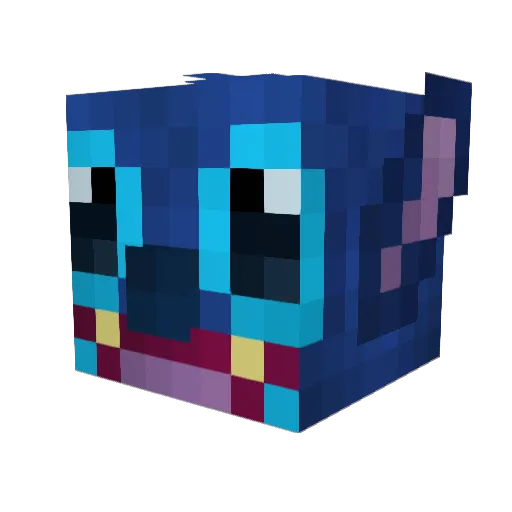 SmWalks Minecraft avatar head, 3D render