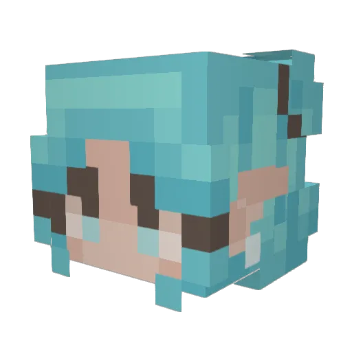 SmaLLENY Minecraft avatar head, 3D render