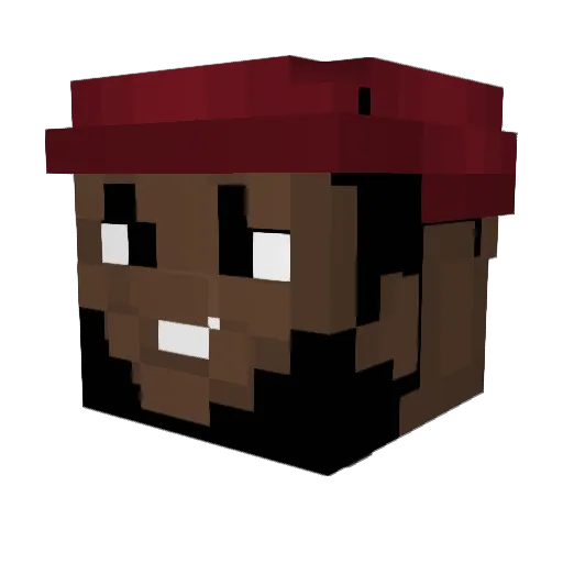 Smack218 Minecraft avatar head, 3D render