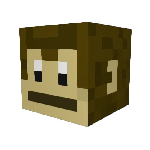 Smacky45 Minecraft avatar head, 3D render