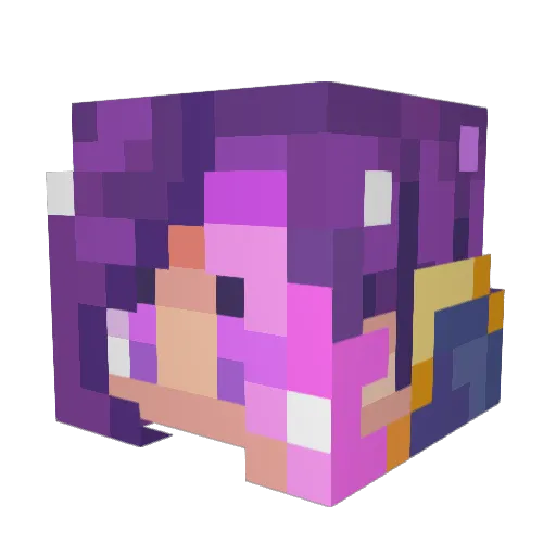 SmajorNix_r Minecraft avatar head, 3D render
