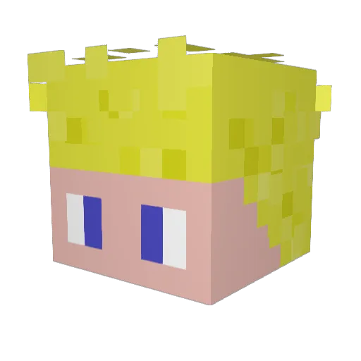 Smakkkaka Minecraft avatar head, 3D render