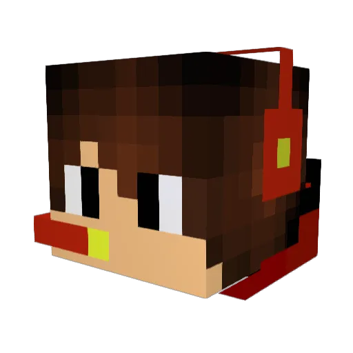 Smakov Minecraft avatar head, 3D render