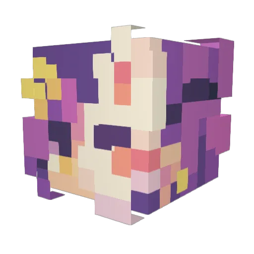 SmallArtestFox Minecraft avatar head, 3D render