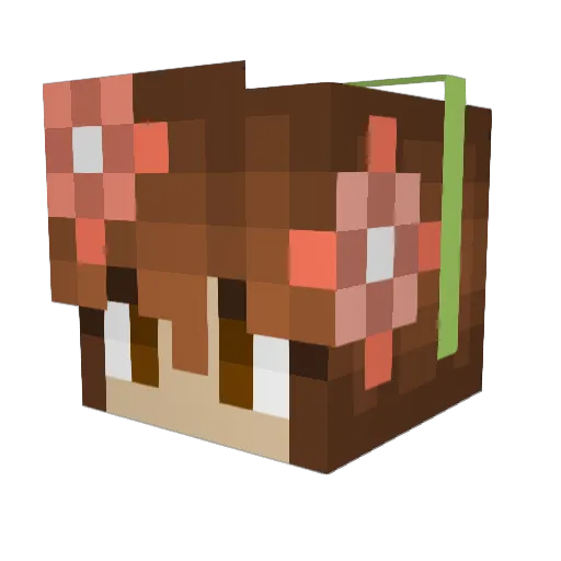 SmallAxolotl Minecraft avatar head, 3D render