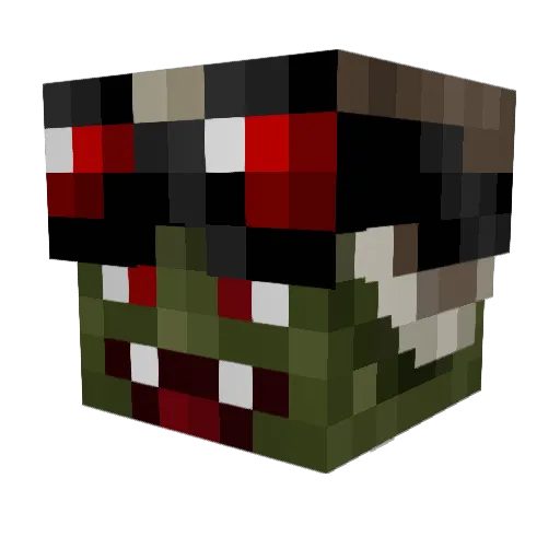 SmallBabay Minecraft avatar head, 3D render