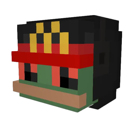SmallButto Minecraft avatar head, 3D render