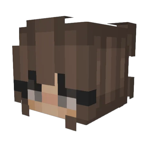 SmallDepresso Minecraft avatar head, 3D render