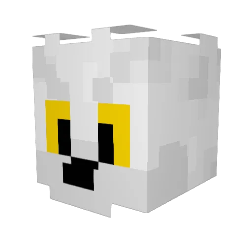 SmallFoxThatYips Minecraft avatar head, 3D render