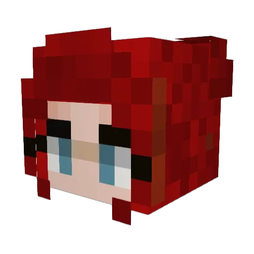 SmallGingerGirl Minecraft avatar head, 3D render