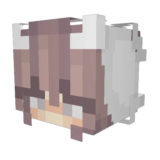 SmallHao Minecraft avatar head, 3D render