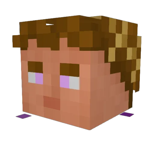 SmallHerobrine Minecraft avatar head, 3D render