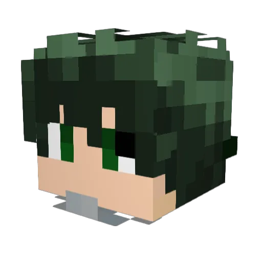 SmallR1201 Minecraft avatar head, 3D render