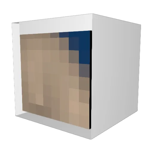 SmallRedSimp Minecraft avatar head, 3D render