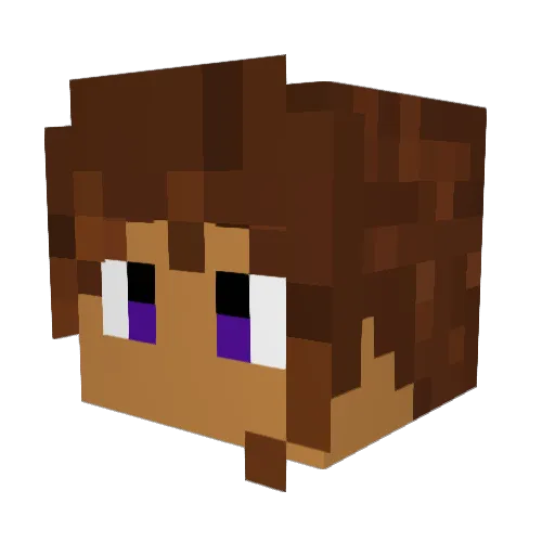 SmallSkai Minecraft avatar head, 3D render