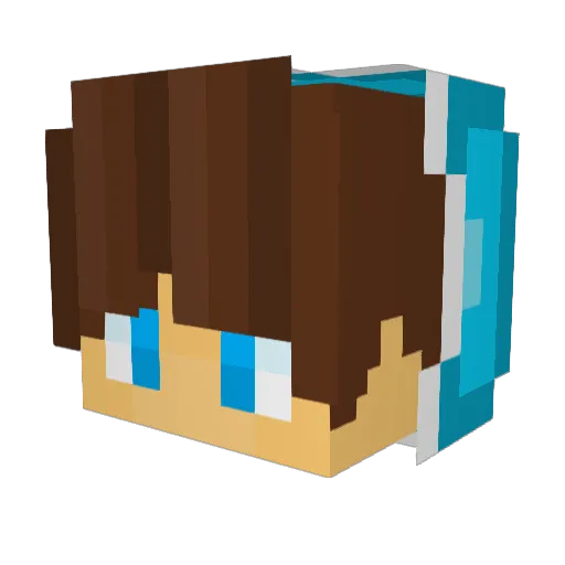 SmallTangyuan Minecraft avatar head, 3D render