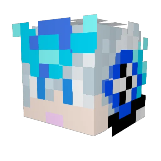 Small_Flew Minecraft avatar head, 3D render