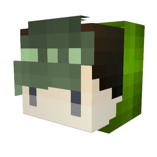 Small_Green_SG Minecraft avatar head, 3D render