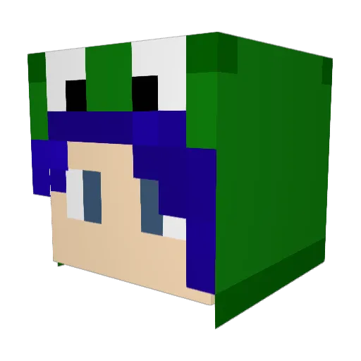 Small_One_06 Minecraft avatar head, 3D render