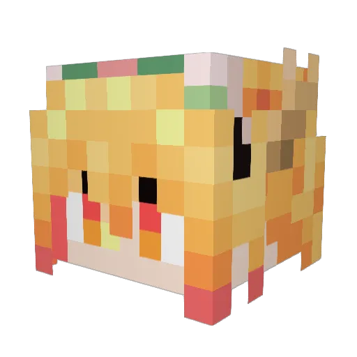 Small_Tohru Minecraft avatar head, 3D render