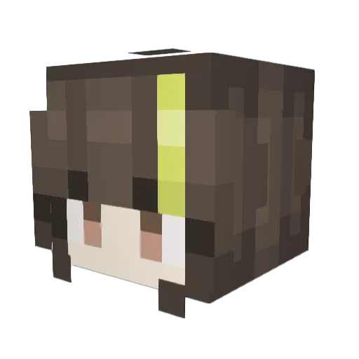Small_hey Minecraft avatar head, 3D render