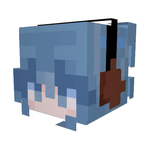 Small_porridge Minecraft avatar head, 3D render