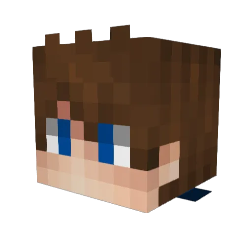 SmallerCord Minecraft avatar head, 3D render