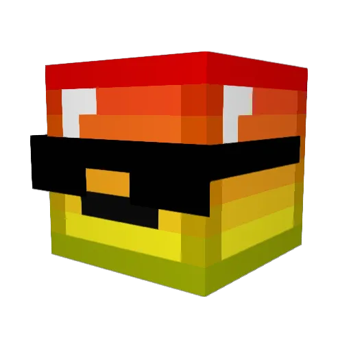 Smallfinger Minecraft avatar head, 3D render