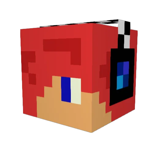 Smallfries01 Minecraft avatar head, 3D render